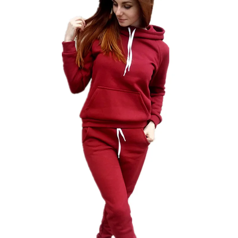 Autumn 2017 Womne's Set 2 Pieces Top Pants Set Runway Tracksuit Pocket ...