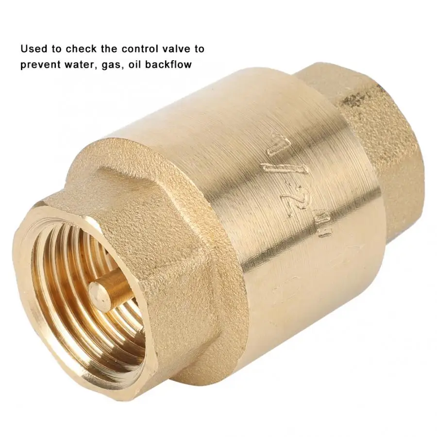 G1 Brass Threaded Check Valve One Way Non-Return Check Valve for Water Gas Oil