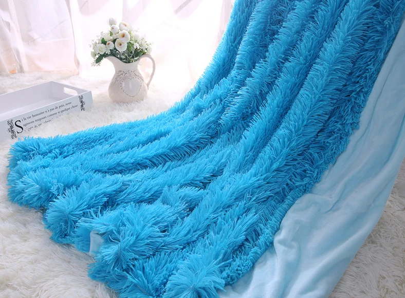 cobertor de cama suprimentos shaggy fuzzy pele