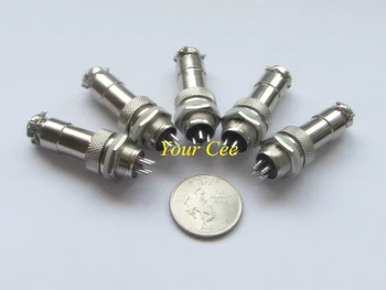 

5 pairs GX12-4 GX12 4 Pin Diameter 12mm Male & Female Wire Panel Connector Circular Screw Type Electrical Connector Socket Plug