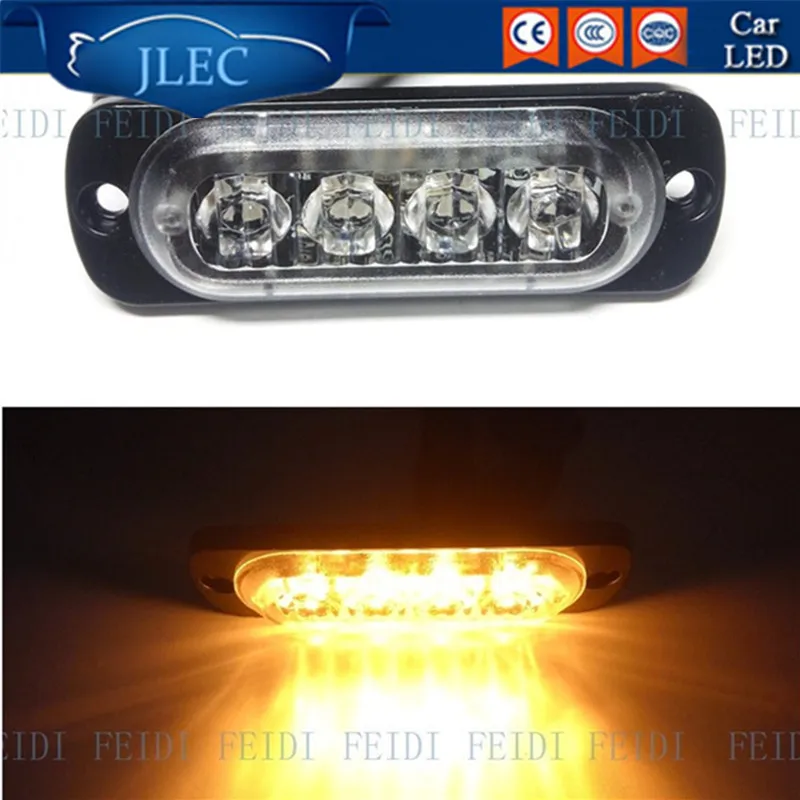Buy Car styling 4 SMD LED Side Strobe Lights 12V High