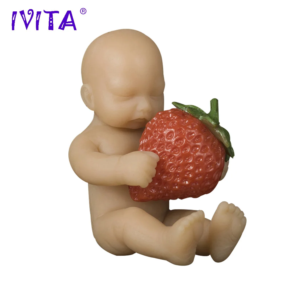 

IVITA WG1735MN 60g 4.3 Inch Silicone Dolls Reborn Mini Silicon Doll Lifelike Soft Realistic Artificial Skin Babies Toys