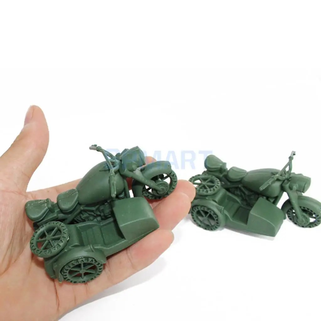 Miniature Army Men Motorbike Vehicle Car Model Army Base Toy for Sand Scene Model Solider Accs Children Boys Toy Gift