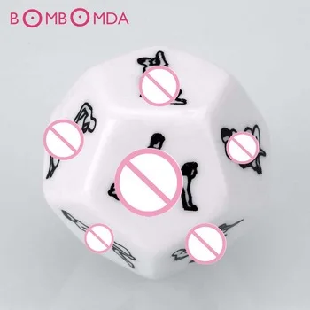 2pcs/set 12 Sides Love Posture Adult Dice Fetish Sextoys Sexy Romance Erotic Craps Dice Toy Sex Toys Products Adult Games O35