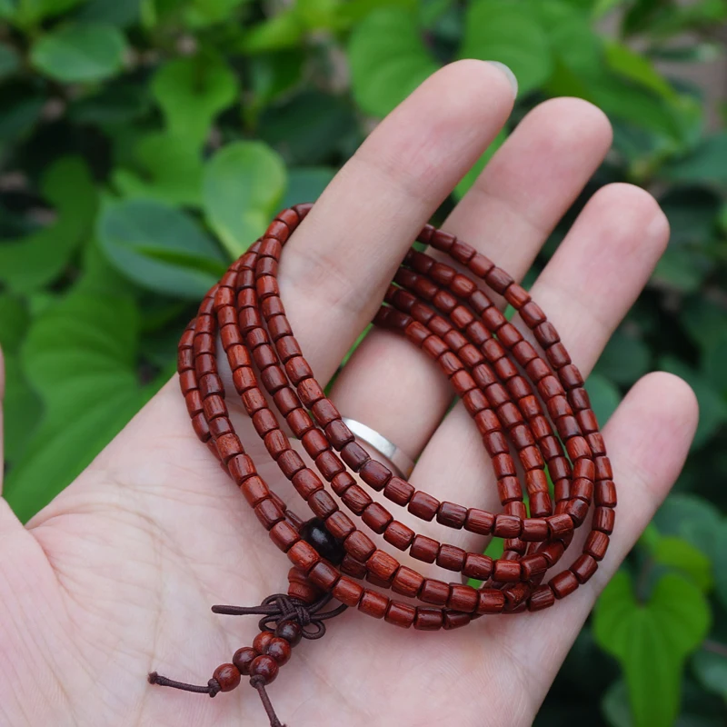 

4mm *216* Natural Red Sandalwood Beads / Blood Sandalwood / Japa Beads Mala Prayer Bracelet Necklace Loose bead