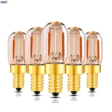 IWHD T22 затемнения светодиодный лампочка эдисона E14 1 Вт Светодиодный нити Lampara Винтаж подвесной светильник в стиле ретро промышленных украшение Bombilla ампулы