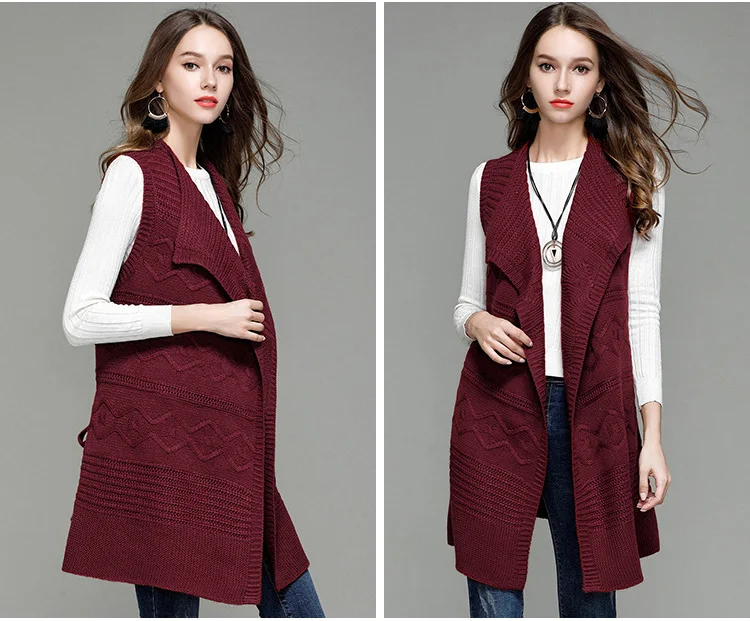 Sheeyon Autumn Winter Women S Loose Sweater Knitted Cardigan Sleeveless Vest Sweater Coat Wine Red Color S M L Size Zsy 196 Winter Women Cardigan Sleevelessknitted Cardigan Aliexpress