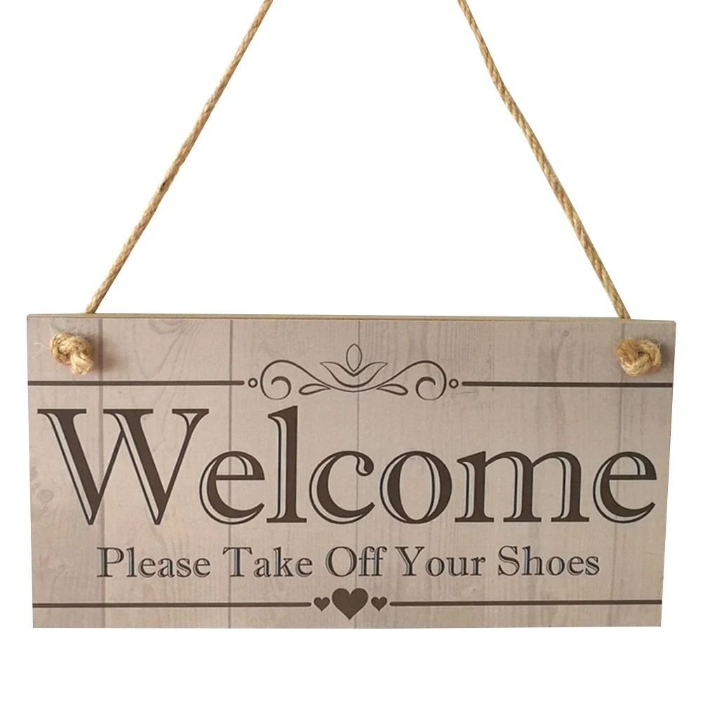 Wooden Sign Plaque Decorative Hanging Sign Board for Home