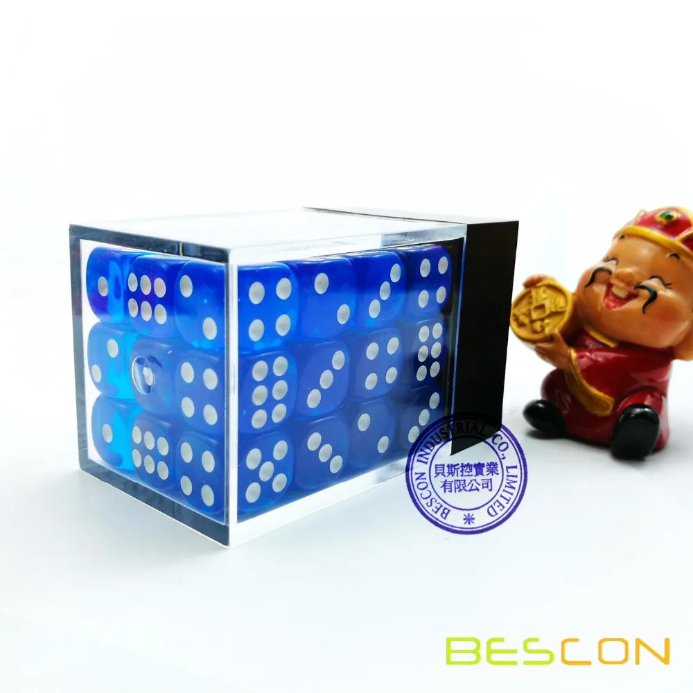 Bescon 12 мм 6 сторонние игральные кости 36 В кирпичной коробке миллиметровый