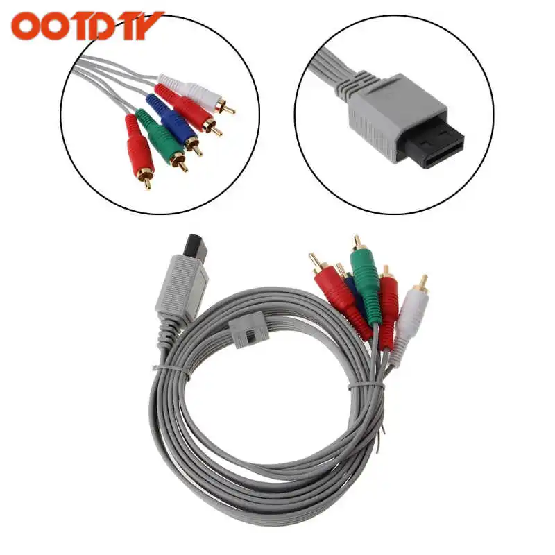 

OOTDTY 1.8m Component 1080P HDTV AV Audio 5RCA Adapter Cable gamecube For Nintendo Wii Console dropshipping