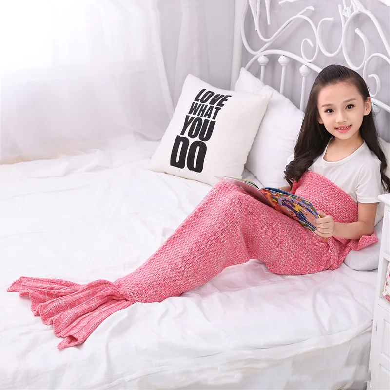 Одеяло HazyBeauty детское с рисунком русалки для чтения книги и просмотра телевизора
