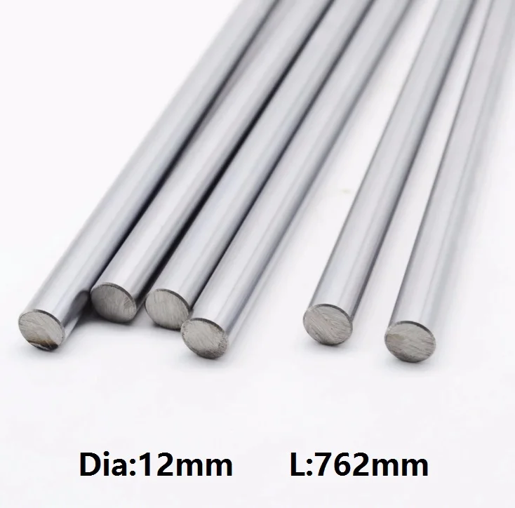 

10pcs/lot 12mm linear shaft -L 762mm 30" inch 12x762mm chromed plated hardened shaft steel rod bar for CNC router 3D printer