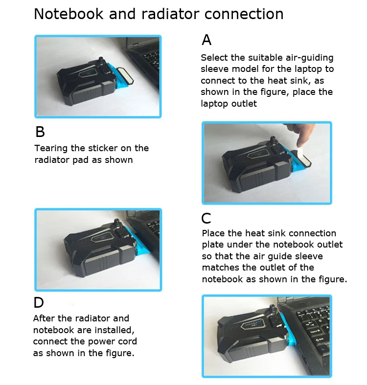CoolCold Laptop Cooling Pads USB Heatsinks Breathing Heat dissipation Cooler