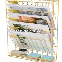 Европейские Простые золотые железные книжные полки настольные книги журнал стеллаж для хранения креативный стеллаж для хранения