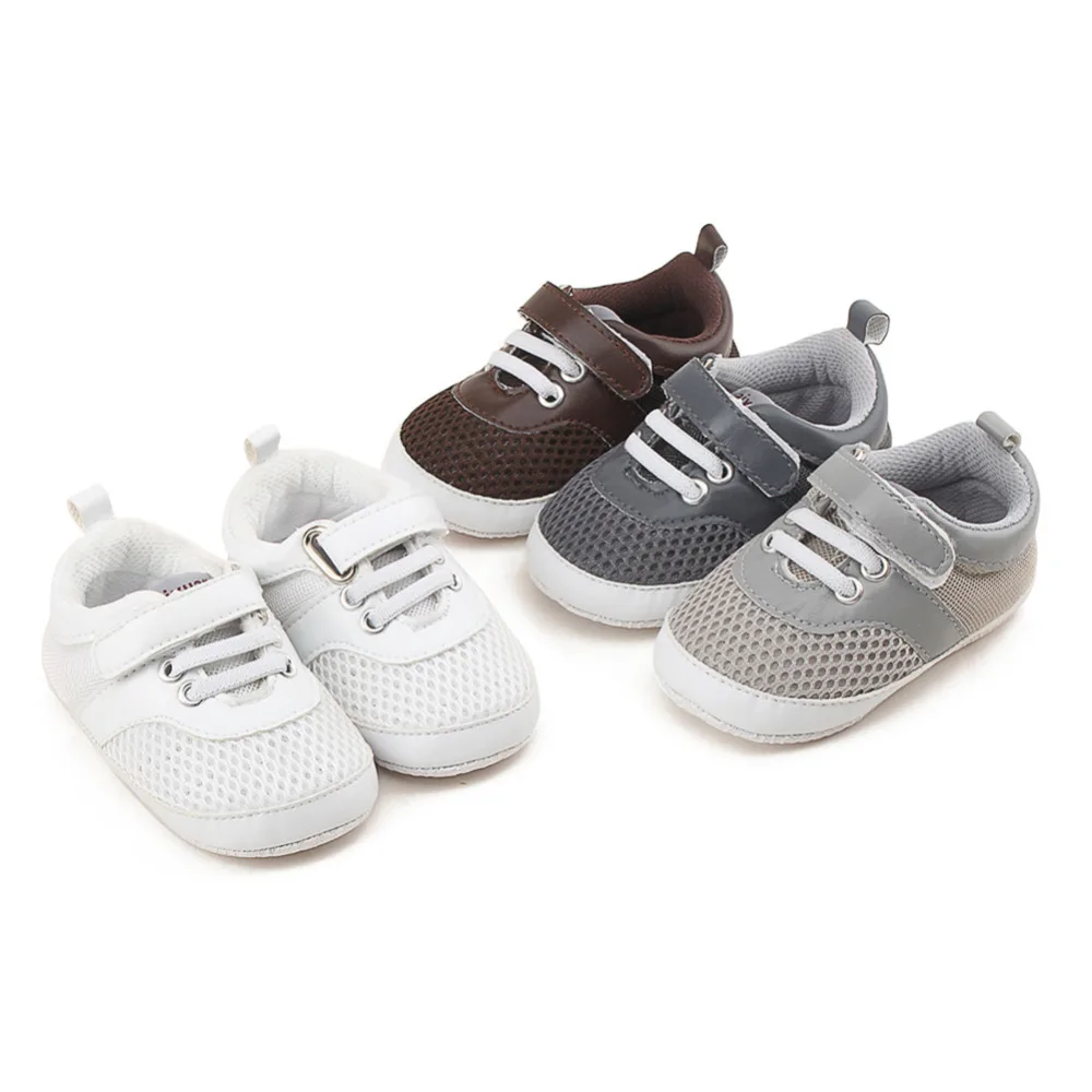 Новорожденных обувь для малышей Детские кроссовки для мальчиков обувь повседневные туфли для детей младшего возраста Спортивная удобная