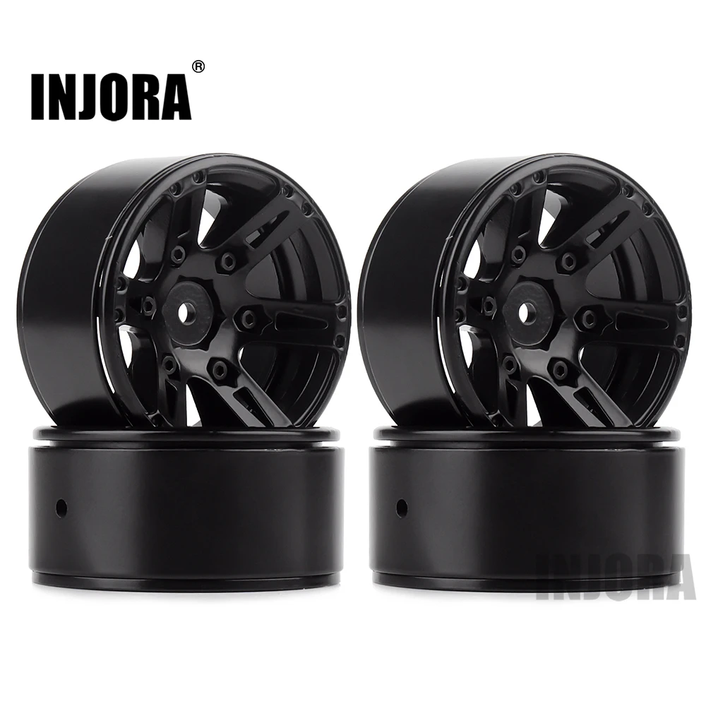 Ceny 4 sztuk metalowe koła Rim 1.9 Cal BEADLOCK dla 1 10 samochód zdalnie sterowany RC osiowe SCX10 90046 TAMIYA CC01 D90 D110 TF2 Traxxas TRX 4