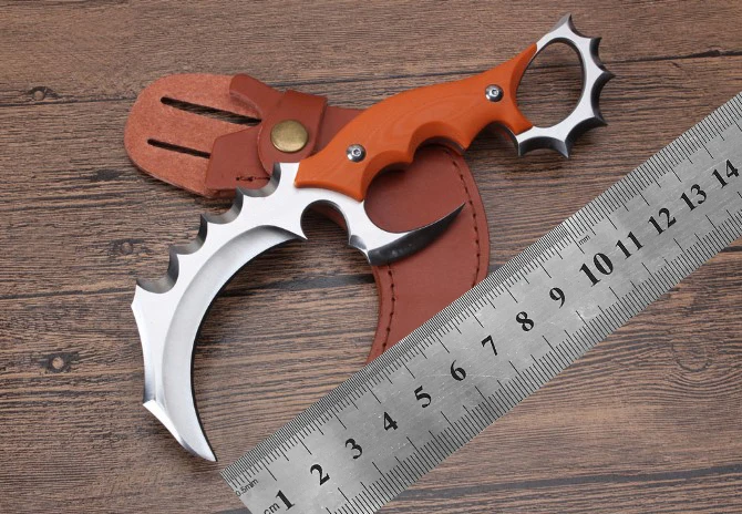 Нож karambit оранжевый G10 ручка 440 Лезвие Высокое качество Открытый Отдых EDC инструмент выживания разведка карманный нож подарок нож