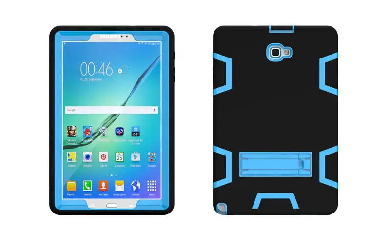P580 чехол детский безопасный ударопрочный Прочный силиконовый Жесткий чехол для Samsung Galaxy Tab A A6 10,1 P580 P585 SM-P580 SM-P585 чехлы - Цвет: Black-Blue