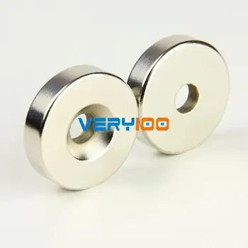 

2pcs New 40mm x 10mm Hole 10mm Super Strong Round Rare Earth Neodymium Magnets