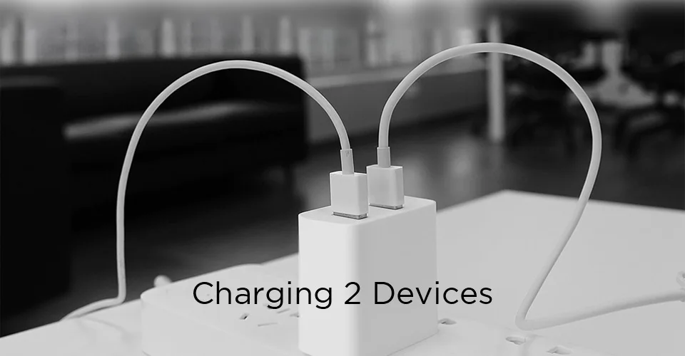 Оригинальное зарядное устройство Xiaomi USB 2 порта Quick Charge QC3.0 18-20 Вт дорожное зарядное устройство