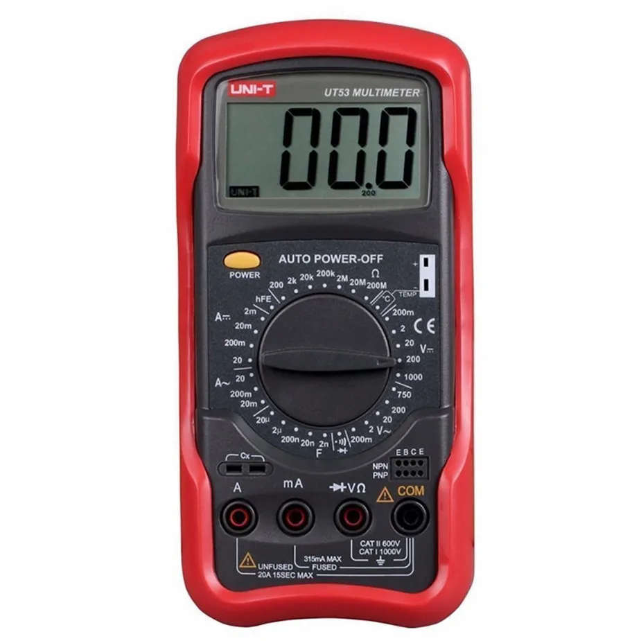 

UNI-T UT53 digital multimeter resistance measurement diode/transistor test digital display AC/DC multimeter Ammeter