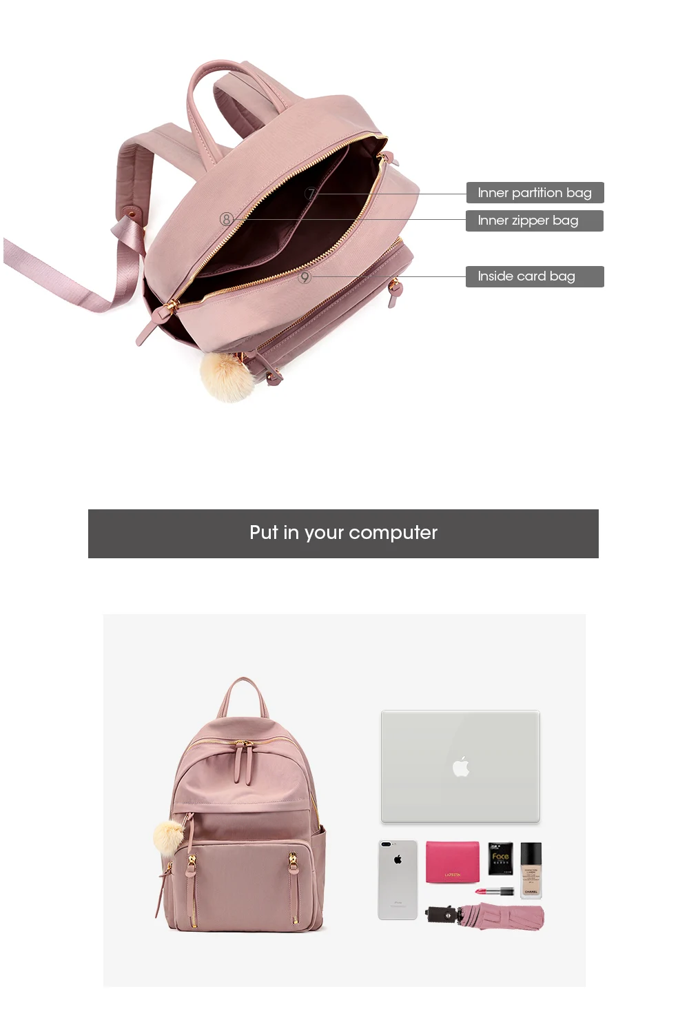 LA FESTIN, Рюкзак Mochila, Классический рюкзак, женская модная сумка, водонепроницаемые дорожные сумки, школьная сумка для отдыха