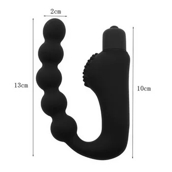 HIMALL Vibrators for Men Women Vibrating Anal Plug Prostate Massager Silicone Anal Bead Butt Plug Vibration Sex Toys for Gay 2