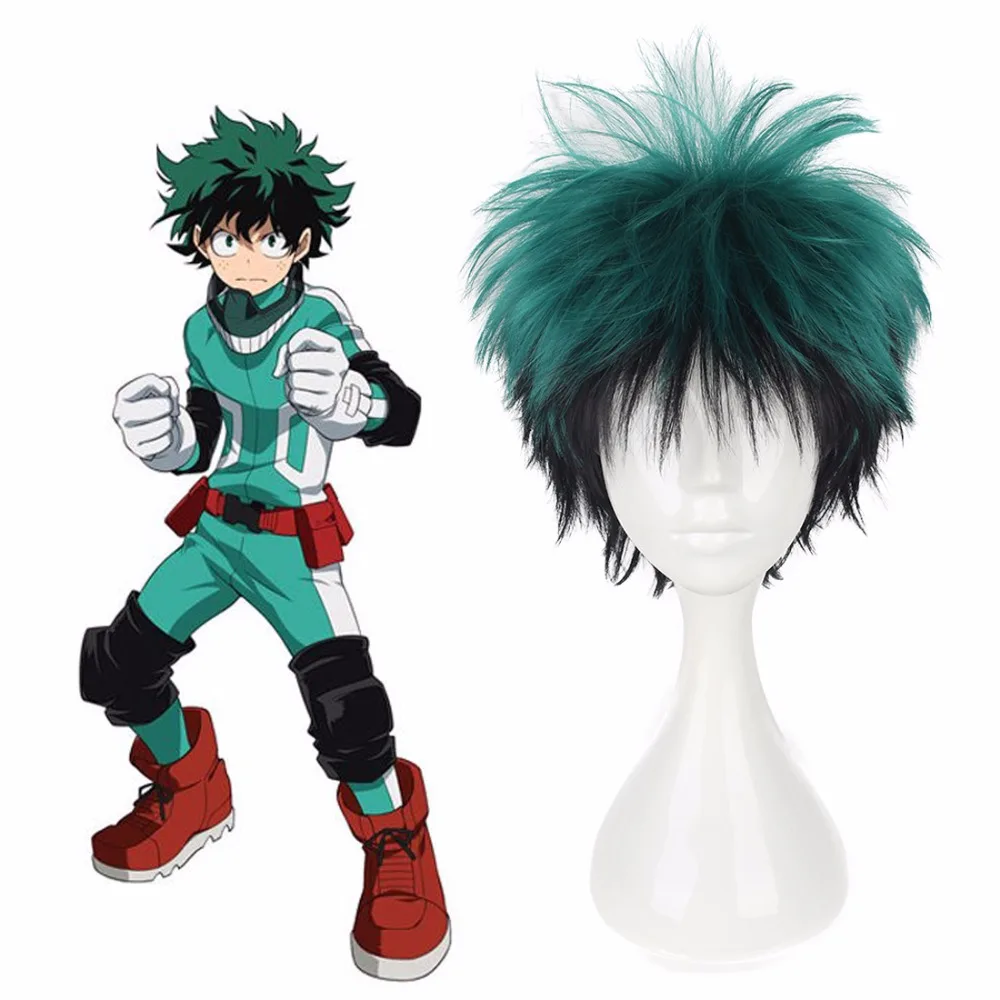 

Boku no Hero Academia wig Cosplay Costume My Hero Academia Midoriya Izuku Green Short Hair Men & Women wigs