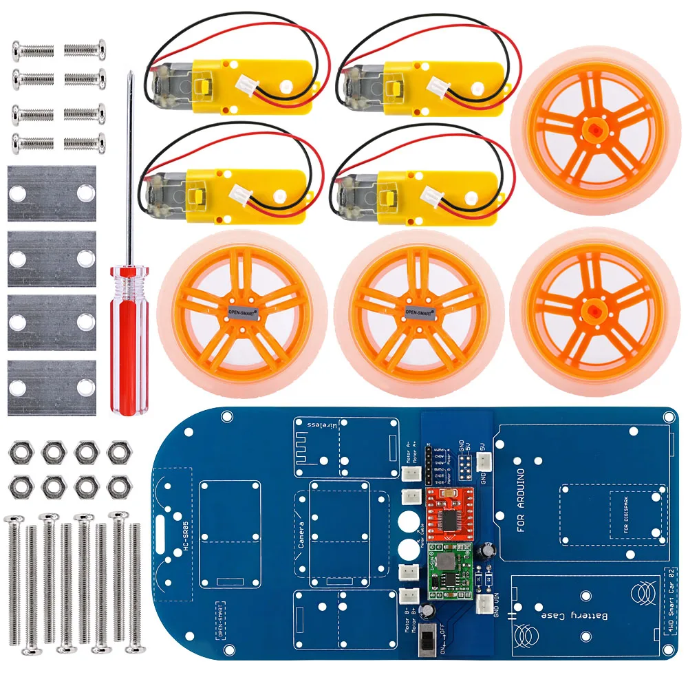 4WD Wireless JoyStick Remote Control Rubber Wheel Gear Motor Smart Car Kit with Tutorial for Arduino UNO R3 Nano Mega2560 4WD Wireless JoyStick Remote Control Rubber Wheel Gear Motor Smart Car Kit with Tutorial for Arduino UNO R3 Nano Mega2560