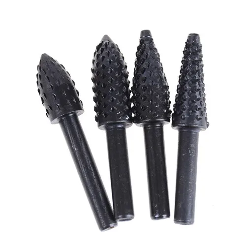 10pcs 1/4" Rotary Burr Set For Soft Metal Plastic Wood Grinding Carving