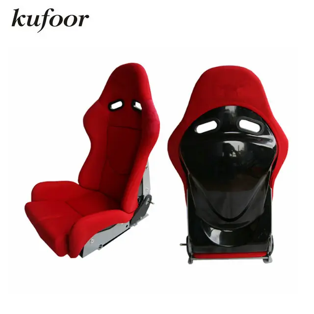 FIA Approval Reclineable Fiberglass Red Auto Racing Seats/Car Sports