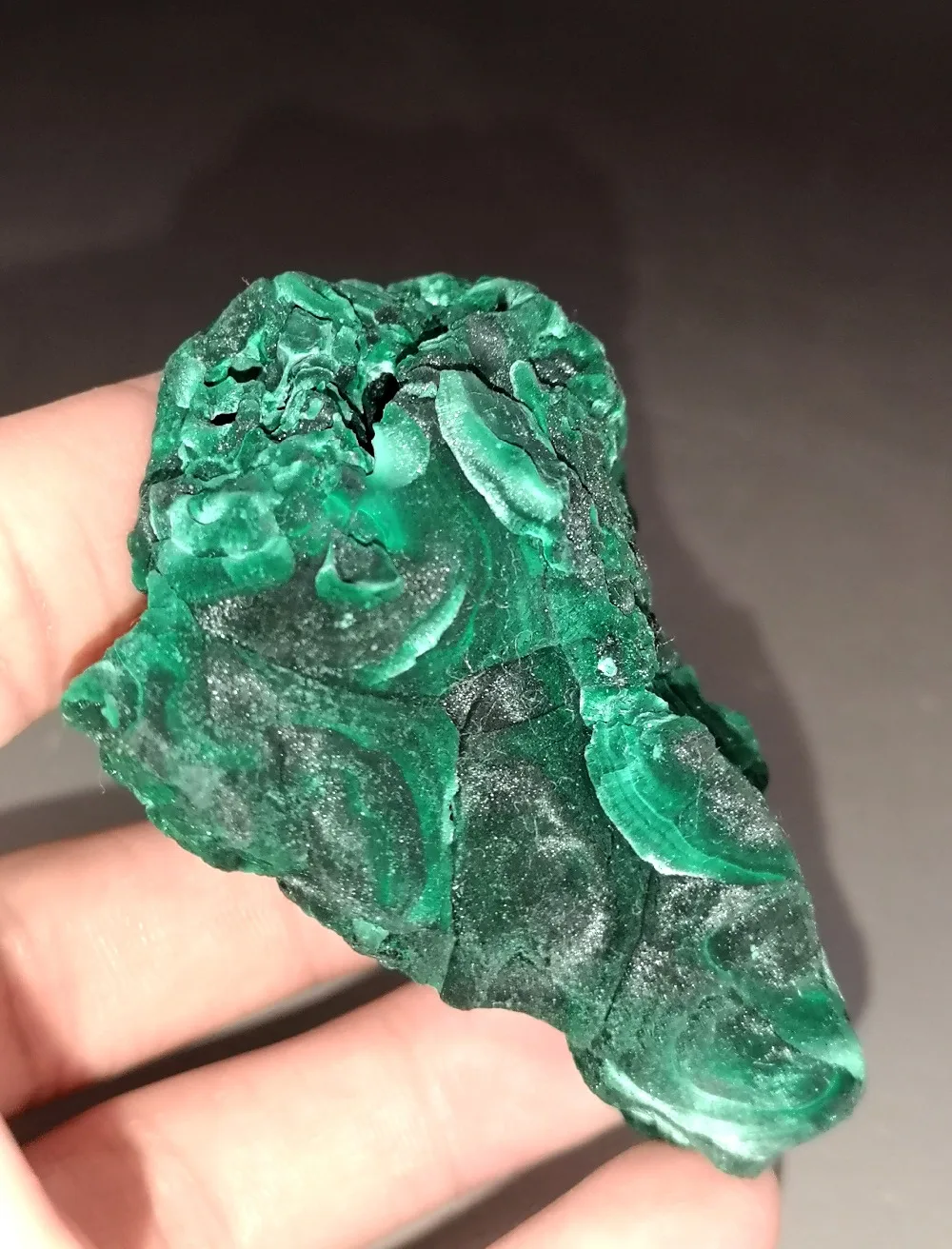 

114g Natural rare malachite mineral specimen green stone crystal teaching specimen collection from China