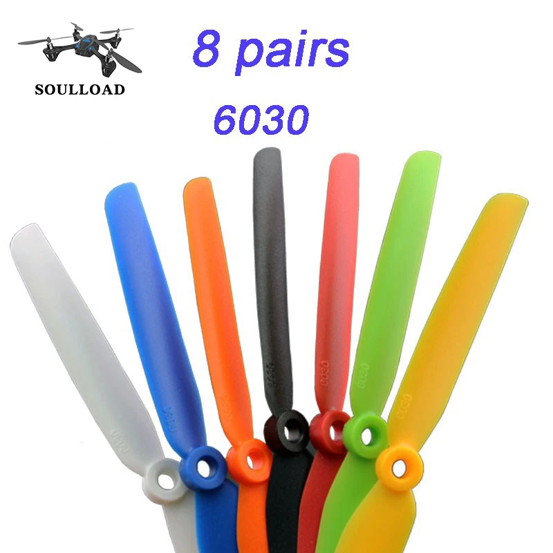 

8 Pairs 6x3 6030 Nylon Prop Propeller CW/CCW for 250 RC mini Quadcopter QAV250 FPV Props