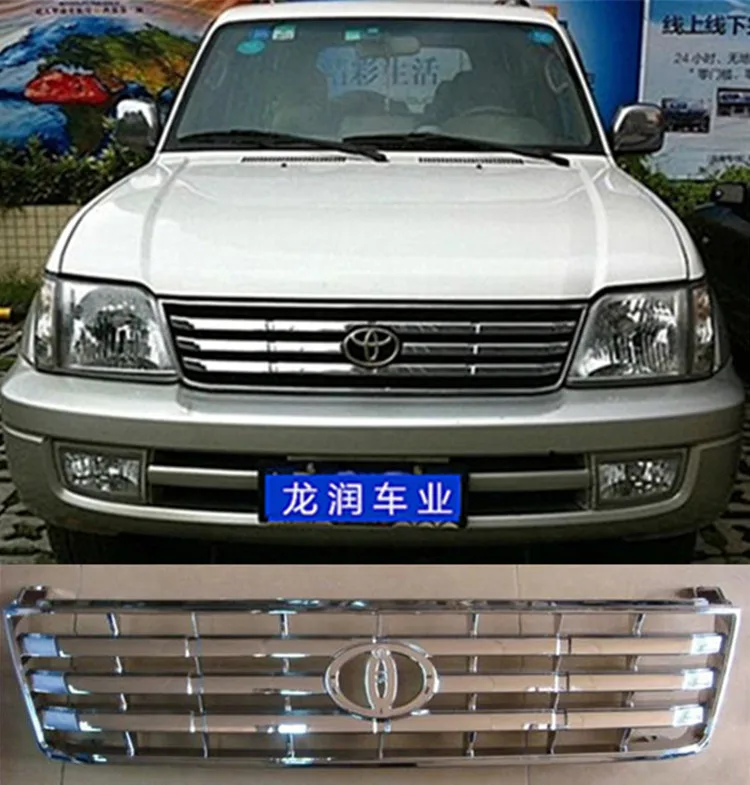 

Osmrk up front Racing grills for toyota land cruiser lc90 2400 2700 3400 with or without silver badge