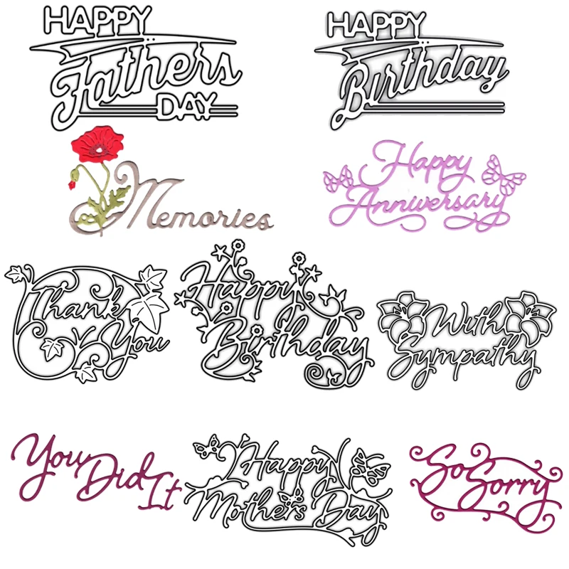 Words You are my sunshine metal Cutting Dies Stencils For Card Craft Decor E FJ