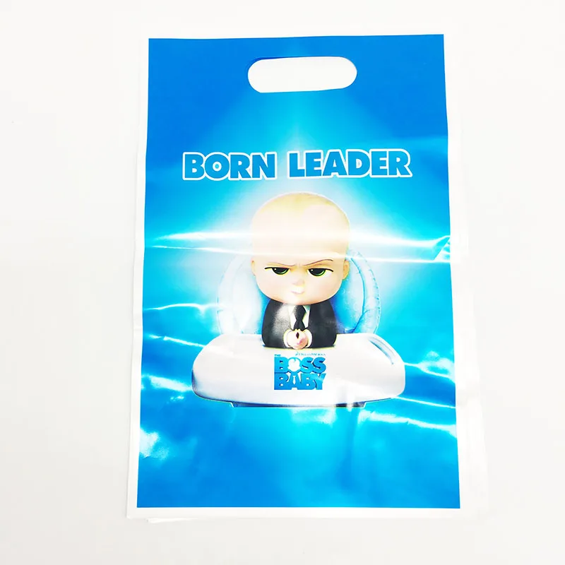

10pcs/pack boy boss baby candy bags kids birthday party decorations baby boss plastic candy bags baby shower party supplies