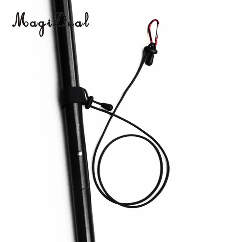 MagiDeal 4Pcs 107cm Elastic Kayak Paddle Leash Fishing Rod Holder Safety Lanyard Tether for Small Boat Canoeing Water Sport Acce