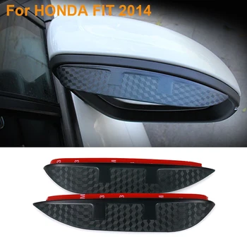 

2016 Car Styling Carbon Rearview Mirror Rain Blades Car Back Mirror Eyebrow Rain Cover Protector For HONDA FIT Jazz 2014-2017