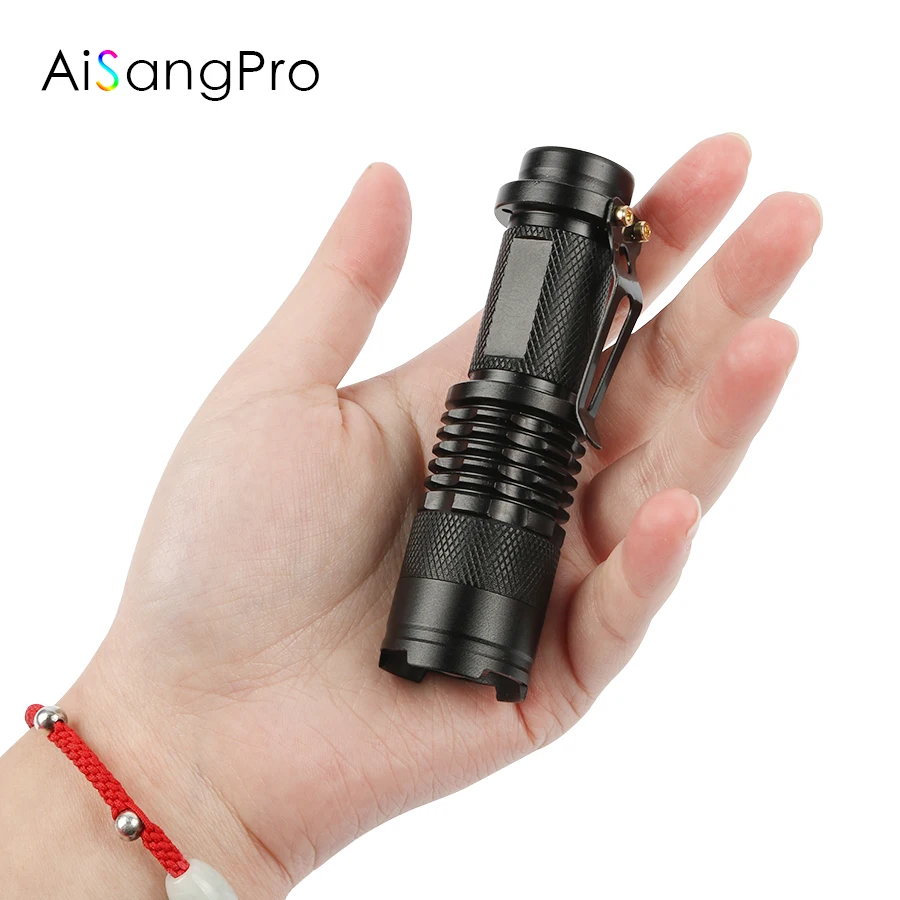 AiSangPro Powerful Led Flashlight Cree Q5 14500 Battery Mini Tactical