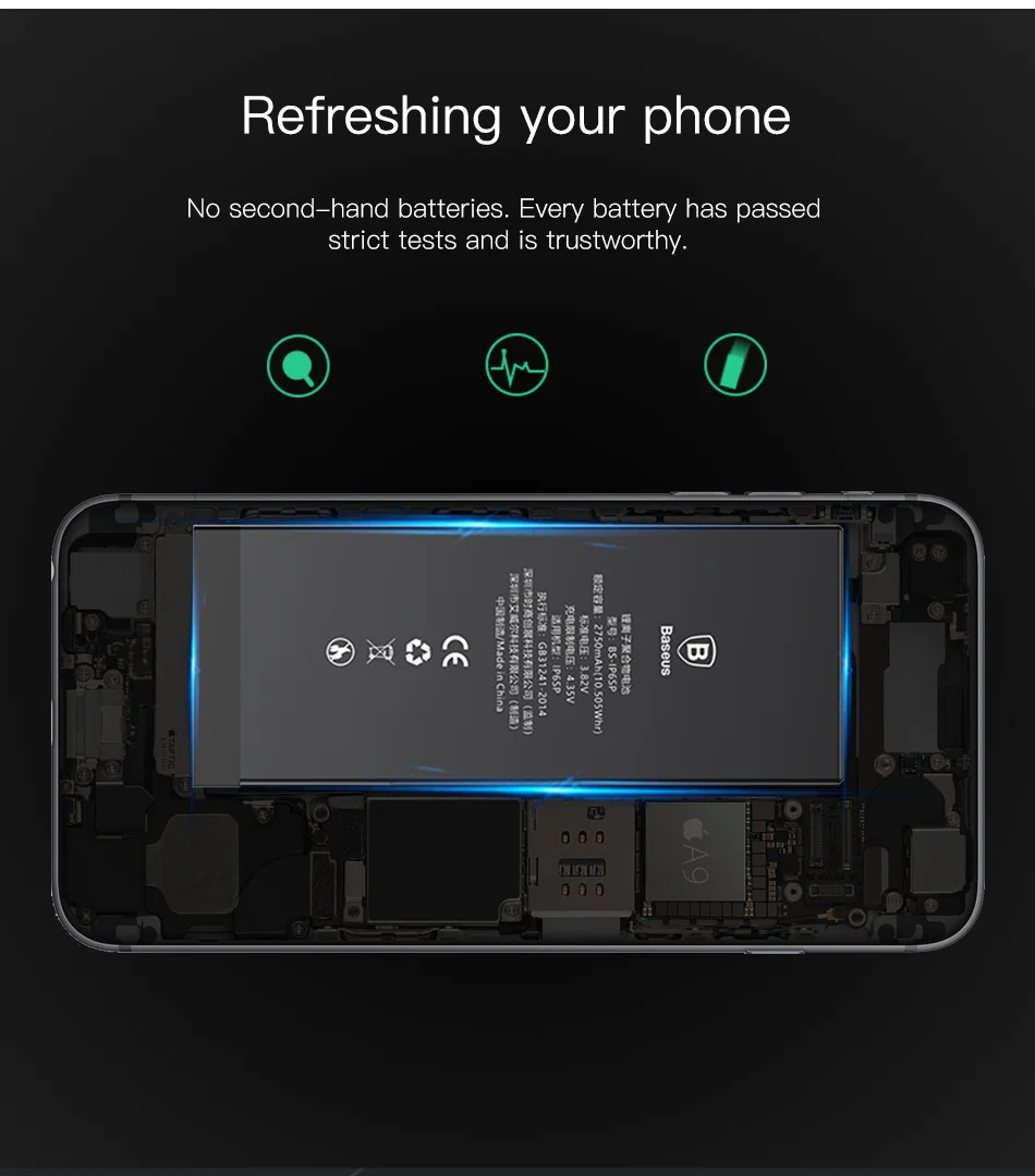 Аккумулятор для мобильного телефона для iPhone 5S 5, настоящая емкость, 1560 мА/ч, 1440 мА/ч, Сменный аккумулятор для iPhone 5S, Прямая поставка
