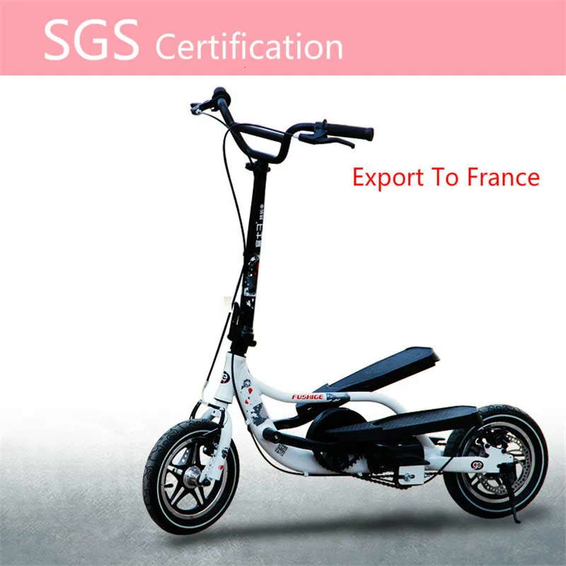 Export To France Rubber Air Tire 2 Pedal Fold Scooter Double Pedal