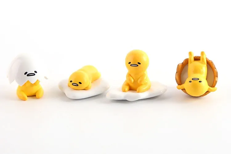 4 шт./лот 4 см грустное яйцо Гудетама Kawaii Gudetama ленивое яйцо аниме ленивое яйцо Гудетама фигурка игрушки