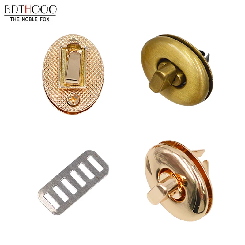 

BDTHOOO 10pcs/lot Metal Bag Lock Oval Egg Shape Twist Lock Lockbutton Screw Lock for DIY Handbag Suitcase Hardware Accessories