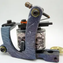 10 шт./лот профессиональная литьевая тату машина 10 Обертывания Катушки татуировки из нержавеющей стали боди-арт пистолет катушка машина LPC-ITM-7009