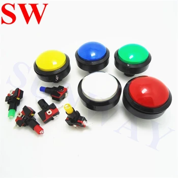 

10 PCS Arcade game 60mm LED Illuminated Push Button 12V LED 60MM Dome Shape push button switch for Jamma MAME Video Game Player