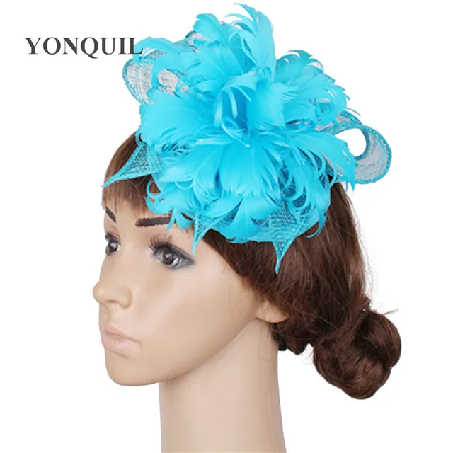 Sinamay Hats Feather Flower Fascinators 