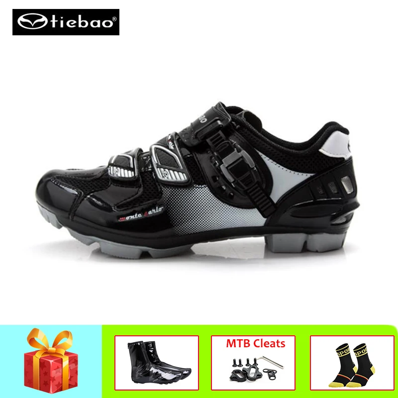 

TIEBAO Cycling Shoes Bicycle Racing Mountain MTB Cycling Shoes Cover SPD Breathable Athletic Bike Auto-Lock Superstar Sneakers