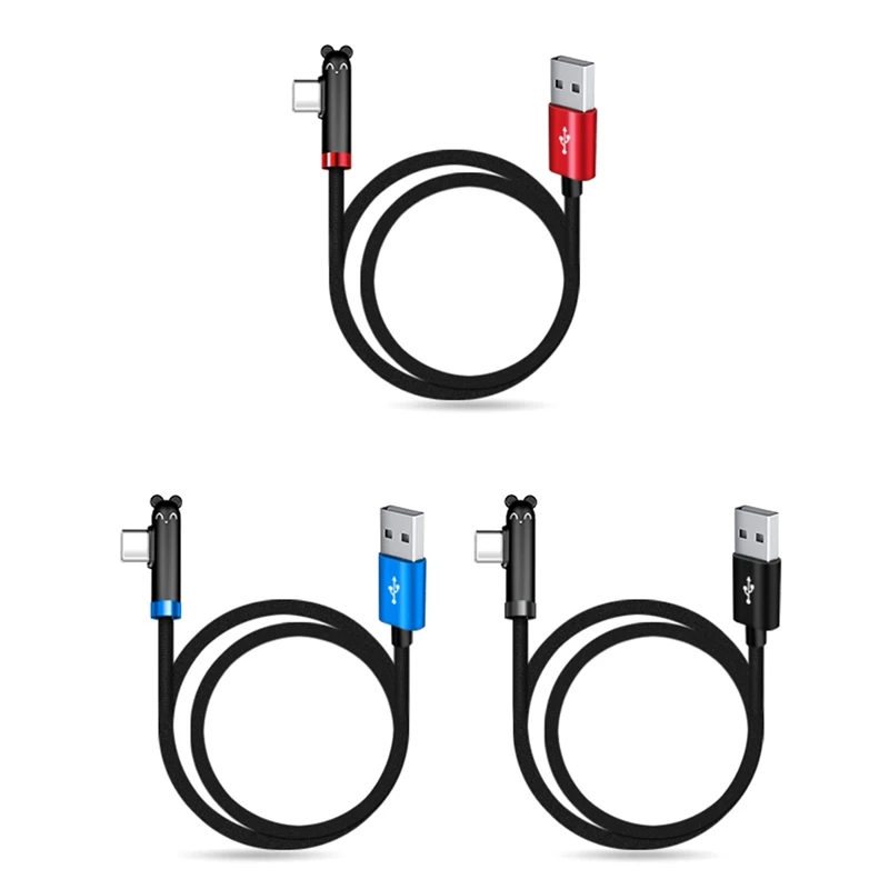 

Hot Fashion Cartoon USB Type C 90 Degree Right Angle USB C 3.1 Fast Data Sync Charging Charger Cable Length 120cm