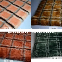 Новая Большая клетчатая плюшевая ткань, толстый Лисий мех, ткань для одежды, войлочная ткань, 160 см* 45 см(harf yard)/шт