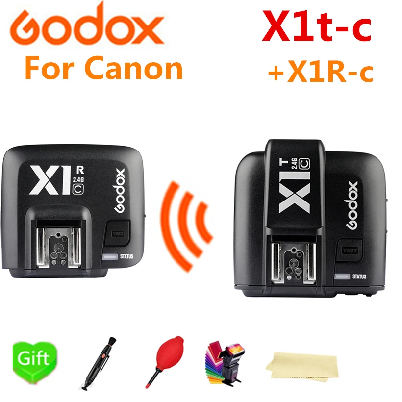 

GODOX X1T-C 2.4G WirelessTTL HSS LCD Flash Trigger Transmitter for Canon + X1R-C for Godox V860IIC TT600 TT685C SK400II DP600II